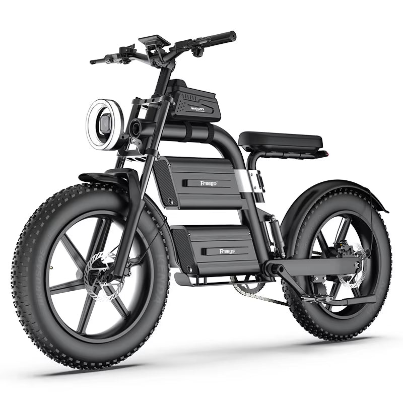 Big Cat Dual Battery Electric Bike motorcycle style with Adjustable Seat E20 by Freego